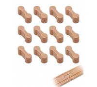 ZenoScope 12pcs Adaptateurs pour Rails de Chemin de Fer en Bois, Connecteurs de Piste Compatible, Pièces de Rechange Durables