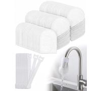 ZenoScope 80 Sacs Filtrants en Coton + 20 Sangles, Sac Filtrant pour Robinet & Évier, Anti-Calcaire & Rouille, Installation Rapide sans Outils