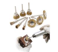 ZenoScope 9 Pièces Brosse à Fil en Laiton, Accessoires Dremel, Kit Nettoyage Rouille & Décapant, Retrait Précis des Oxydes & Polissage Métal/Bois sans Rayures