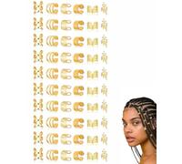 ZenoScope Anneaux pour Dreadlocks 96 Pièces Dorées | Verrouillage Sécurisé sans Nœuds | Design Arrondi pour Braids, Franges & Tenue Voyage Robuste