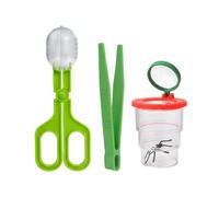 ZenoScope Attrape-Insecte attrape araignée, Kit 4 Pièces avec Loupe Grossissante, Capture Humaine pour Observer la Faune sans Stress & Jeu Éducatif Enfant