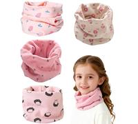ZenoScope Cache-Cou Filles Lot de 4 | Tour de Cou Coton Doux, Anti-Dérapant pour Protéger le Cou du Froid en Automne/Hiver, Design sans Nœud & Confort