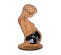 ZenoScope Cadre Photo Échographie en Bois 1 Pièce | Support Stabilité & Conservation Mémorial Prénatal | Coffret Doux Pour Cadeau Maman à Venir & Baby Shower