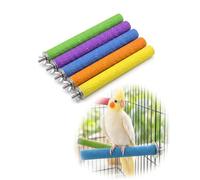 ZenoScope Set de 5 Perchoirs Paroquet en Bois Naturel, Affûtage Griffes & Bec, Poteaux Stables pour Oiseaux, Confort Podologique & Enrichissement Environnemental