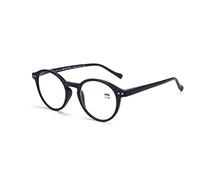 ZENOTTIC Lunette de lecture Anti-blu-Ray,Anti-reflets,Lunettes pour hommes et femmes, Ultra léger,Cadre ronde Conception vintage rétro (+1.50, Noir)