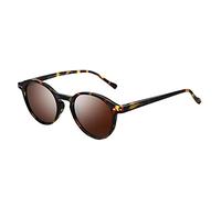 ZENOTTIC Lunette de soleil polarisé Rétro Classique Ronde Rétro Lunettes de soleil UV400 Cadre Homme Femme (TORTUE MATTE + MARRON)