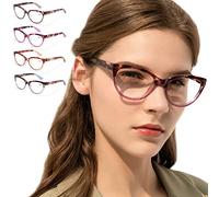 ZENOTTIC Lunettes de lecture 4 paires de lunettes de qualité pour femmes, pour travail/lecture/extérieur/soirées