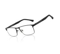 ZENOTTIC Lunettes de Lecture Hommes Femmes - Monture Carrée Anti Lumière Bleue Fibre de Carbone Métal - Classique Lunettes Loupe Ordinateur PC Vue Confortables Noir 3.5 x