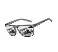 ZENOTTIC Lunettes de Soleil Polarisées pour Homme : TR90 UV400 Lunettes Cadre Carré Classique Ultraléger Anti-UV Lunettes Conduite