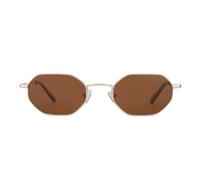ZENOTTIC Petites lunettes de soleil polarisantes octogonales pour femmes et hommes Lunettes de soleil rectangulaires rétro à monture métallique hippie