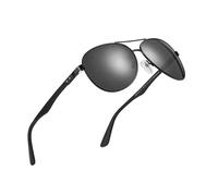 ZENOTTIC Pilot Lunettes de soleil polarisées Hommes Femmes Fibre de carbone Monture métallique Miroir Protection UV400 Unisexe Classique Style Rétro