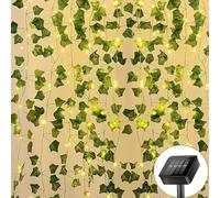 Zenovate Lierre Artificiel Guirlande Lumineuse, Solaire 10M Guirlande Lierre Lumineuse, 100 LEDS Guirlande Lumineuse Extérieure, SXLL01