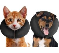ZenPet Collier de Convalescence Gonflable de Protection pour Chiens et Chats - Collier Souple pour Animal de Compagnie Qui ne Bloque Pas la Vision - Conçu pour empêcher Les Animaux de Toucher Les