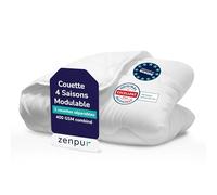 ZenPur Couette 4 Saisons 220x240 - Couette Double Premium 3 en 1 - Système Double Couette avec Boutons-Pression, Certifiée Oeko-TEX