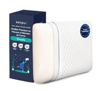 ZenPur Oreiller 13cm - Coussin Mémoire de Forme Moelleux - Dormeurs sur Le Ventre & Enfants - 40x60, Certifié Oeko-TEX