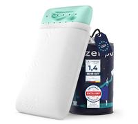 ZenPur Oreillers Ergonomique Cervical, Lot de 4 Coussins Mémoire Forme, Douloureuses Cou et Épaule, Anti Acarien & Ronflement, Housse Bambou, Fabriqué EU - Mi-Ferme, Tout Type de Dormeur