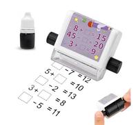 ZENQARI 1 Tampons à Rouleaux de Mathématiques - Machine d'Exercices d'Addition et Soustraction pour Enfants 4-8 Ans, Outil Pédagogique pour Améliorer le Calcul Mental et l'Observation (Multicolore)