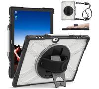 ZenRich Étui Robuste pour Lenovo ThinkPad X12 Gen 2 12,3" 2024, Coque de Protection résistante aux Chocs avec béquille rotative à 360°, dragonne, Ceinture d'épaule Compatible avec Clavier Type Cover
