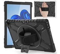 ZenRich Étui Robuste pour Microsoft Surface Pro 11/10/9 (13", 2024/2022), Coque Antichoc pour Surface Pro 11/10/9 avec béquille rotative à 360° et dragonne, Compatible avec Clavier Type Cover