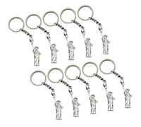 ZENRUIMING Lot de 10 porte-clés en forme de statue de la Liberté, en alliage de zinc - Souvenir de New York USA - Cadeau de fête patriotique pour homme et femme