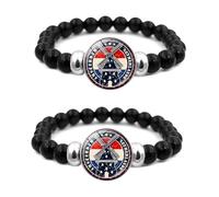 ZENRUIMING Lot de 2 bracelets de perles élastiques réglables en forme de monuments d'Amsterdam - Souvenir touristique d'Amsterdam