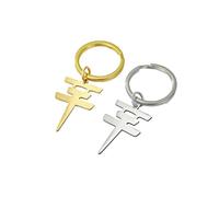 ZENRUIMING Lot de 2 porte-clés en acier inoxydable pour hôtel de Tokyo, groupe de rock en métal, or + acier, Or + acier, 6.2*2cm/2.44*0.78in
