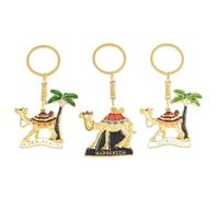 ZENRUIMING Lot de 3 Porte-Clés Marrakech en Alliage, Souvenir de Voyage, Doré, Taille Unique
