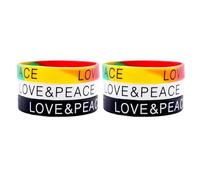 ZENRUIMING Lot de 6 bracelets en silicone pour prière contre la guerre - Pour sports de plein air et loisirs