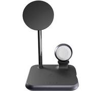 ZENS 4-in-1 Magnetic + Watch Wireless Charger - Support de chargement sans fil + adaptateur secteur - 20 Watt - sur le câble : USB-C - Certifié MFI - noir - pour Apple AirPods with MagSafe Charging Ca