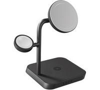ZENS 4-in-1 - Socle de chargement sans fil/support de chargement + adaptateur secteur - 18 Watt (24 pin USB-C) - noir Noir G