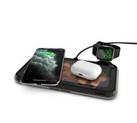 ZENS Liberty 16 Coil Dual Wireless Charging Pad with Glass Surface - 2x15W Output - Supports Apple and Samsung Fast Charge - Works with All Phones with Wireless Charging