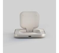 Zens Magnetic Nightstand Wireless Charger (2026), chargeur sans fil de 15 W compatible avec MagSafe et Qi2 pour iPhone/AirPods, adaptateur secteur de 20 W (EU/UK/US) et câble intégré de 1,5 m, Blanc