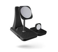 Zens Modular Series 4 in 1 Magnetic Wireless MagSafe Charger Basisstation mit Netzteil | 1x 30W USB-C + 1x 15 W + Watch | Qi | schwarz | ZEAPMO3/00