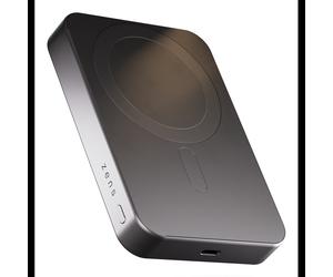 ZENS Pro 1 Slim 10000mAh Noir : Batterie Externe Aluminium 15W Recharge sans fil Qi2, USB-C, Compatible MagSafe, 3.87V, 240g