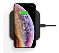 Single Aluminium - Plot de charge sans fil + adaptateur secteur - 10 Watt - Apple Fast Charge, FC (USB) - sur le câble : USB-C - noir