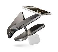 Zens Quattro Wireless Charger Pro 4, Chargeur sans Fil de 15 W Compatible avec MagSafe et Qi2 pour iPhone, AirPods, Adaptateur Secteur de 65 W (EU,UK,US) et câble intégré de 1,5 m, Noir