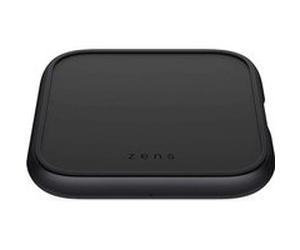 ZENS Single Aluminium - Plot de charge sans fil + adaptateur secteur - 10 Watt - Apple Fast Charge, FC (USB) - sur le câble : USB-C - noir Noir G