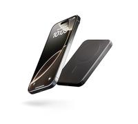 Zens Slim Aluminium Power Bank Qi2 5k mAh, Chargeur sans Fil de 15 W Compatible avec MagSafe pour iPhone 16/15/14/13/12 et AirPods, câble USB C-C de 30 cm Inclus, Noir