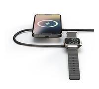 Zens Wireless Charging Cable Pro 2 Aluminium, Câble de Charge USB-C de 1 mètre, Compatible MagSafe et Qi2 15W, iPhone Air/17/16/15/14/13/12, Apple Watch et AirPods, Noir