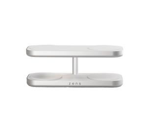 Zens Zens Quattro Wireless Charger Pro 4 Station de charge sans fil Compatible Qi2 et MagSafe Blanc Blanc