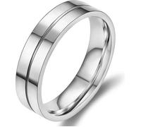 Zense - Bague argentée avec rainure pour homme ZR0166 70