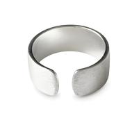 ZENSE - Bague fendue plaquée argent, ajustable par écartement, brossée ZR0188