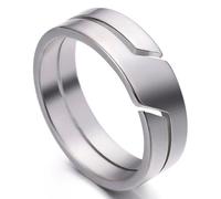 Zense - Bague Homme Avec Structure Fendue Argentée Zr0174