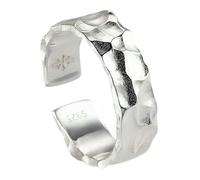 Zense - Bague Homme En Acier Avec Aspect Craquelé Et Taille Ajustable Zr0184