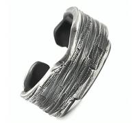 Zense - Bague Ouverte Pour Homme En Acier Vintage Et Taille Ajustable Zr0183