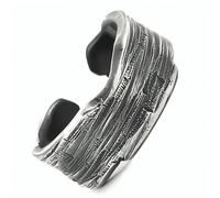 ZENSE - Bague ouverte pour homme en acier vintage et taille ajustable ZR0183