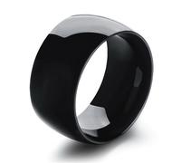 Zense - Bague Pour Homme En Acier De Titane Noir Zr0164