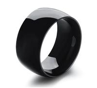 ZENSE - Bague pour homme en acier de titane noir ZR0164