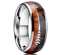 ZENSE - Bague pour homme façon boisée en acier avec flèche ZR0173