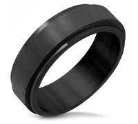 Zense - Bague tournante pour homme de couleur noire mate ZR0157 60
